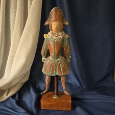 Sarreid Ltd. London England. 1970 Vintage Italienische Holzfigur Hofnarr Figur