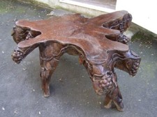 EXTRAVAGANTER GARTEN-TERRASSEN-TISCH WURZELHOLZTISCH HOLZ BRAUN 