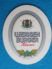 Bier Breweriana Untersetzer ~ Weissen Burger Pilsener ~ Seit 1734 ~ German