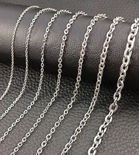 Edelstahl Ankerkette Halskette Größe 1,5-5 mm Silber Herren,Damen Modeschmuck