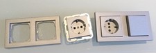 Gira Restteile,,  2 Steckdosen, 1 Taster plus 2 2fach Rahmen Silber zum Toppreis