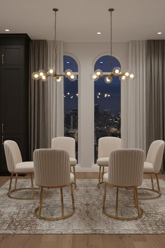 Set aus eleganten stühlen - aus, 6