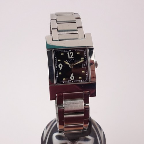 Gucci 7700l damenuhr schwarzes - damenuhr,