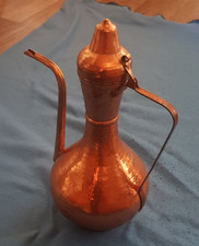 Kupferkanne I Mit Deckel I Bodenfund I 32 cm H I ca. 670 gr I Deko I Kupfer