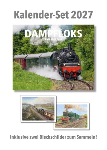 Dampfloks kalender 2027 - kalender, mit
