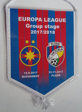 Orig. Wimpel  Europa League  2017/18  VIKTORIA PLZEN - STEAUA BUKAREST  !!  TOP