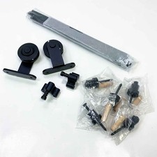 WOLFBIRD 6FT/183CM Schiebetürschiene, Schwarz und Rustikales