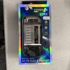 Powerplus Lynx Solar- & Aufzieh-betriebenes UKW-Radio mit integrierter Taschenlampe - Neu