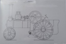 Bauplan Dampftraktor 13 seitige Zeichnung