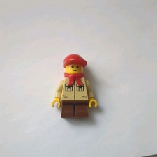  Lego Figur Town Junge beiges Shirt mit Taschen, Halstuch twn074 Grocer 10185