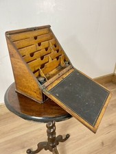 Antiker Schreibkasten / Schreibtischplatte Sekretärkasten .Front umklappbar mit Schreibschräge