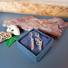 2 Anhänger Revolver & Patrone für Bettelarmband Tasche usw. Karabiner (53)