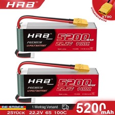 2 Stück 6S 22,2V 5200mAh XT90