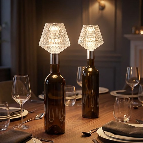 Flaschenlampe tischleuchte - flaschenlampe,