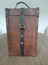 Flaschenbox Geschenkverpackung Holzbox Weinflaschenbox  Präsentbox Satteltasche