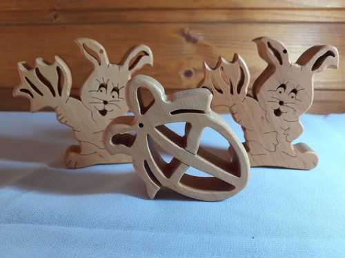 Holzfiguren ostern - 3x,