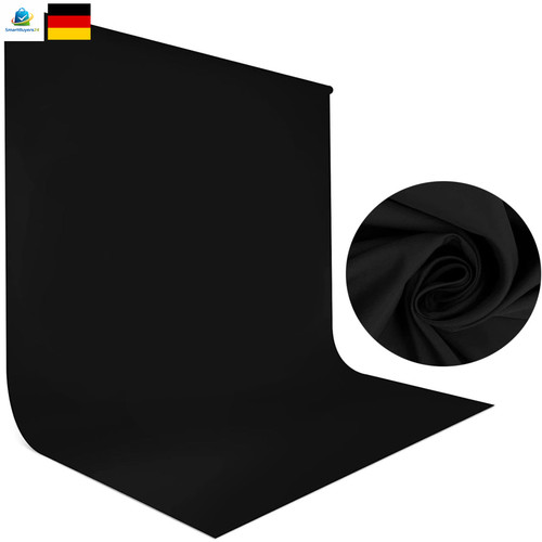 Fotohintergrund schwarz 5x2m - fotohintergrund,