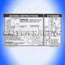 Aufkleber Wagenheber Jacking
