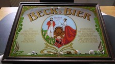 Becks Bier "Spiegel" im Holzrahmen 63x47 cm