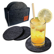 Filzuntersetzer rund 10 cm Getränke Untersetzer 12er Set Glasuntersetzer
