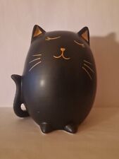 Spardose fette Katze.Porzellan.Zweifarbig.