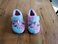 Winterhausschuhe Gefüttert Mädchen Einhorn Gr 33/34 Warm Flauschig 