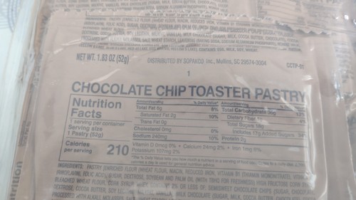 6x25 chocolate chip - chip, toaster