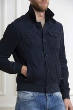 Lederjacke Herren Blau Reines