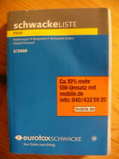 Schwacke Liste PKW 3/2000, 4/2000 5/2000 oder 7/2000