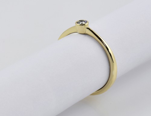 Solitär diamant ring 585 000 - diamant,