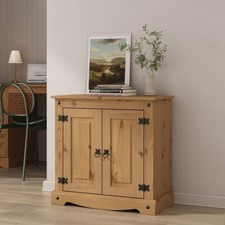 Corona Sideboard 2-türig Schrank massiv mexikanisches Kiefernholz gewachst