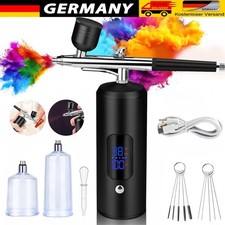 AIRBRUSH SET MIT SPRITZPISTOLE kabelloses KOMPRESSOR KOMPLETT-SET SprühPistole
