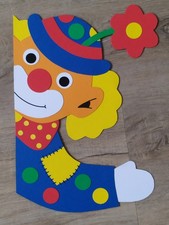 Fensterbild Tonkarton Clown