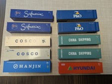 10 x 40` Container HO Hyundai China Shipping Ladegut für Märklin Roco Piko Trix 