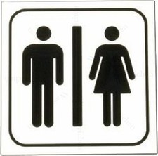 Car sticker toilet loo toilet