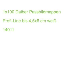 1x100 Daiber Passbildmappen Profi-Line bis 4,5x6cm weiß 14011 (4019518013293)