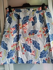 White Stuff Leinen-Rock mit Futter tolles Muster super Qualität Gr. 40/42 M/L/XL