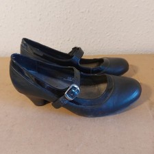 Foot Glove Damen Leder Schwarz Pumps Smart Weite Passform Absatz Größe UK 5. Gebraucht 