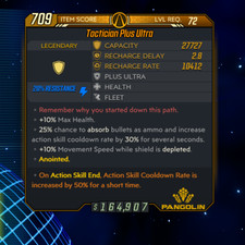 PSN/Xbox/PC Borderlands 3 [LVL 72] Plus Ultra Tactician (50% Cooldown)