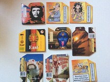 Konvolut Zigarettenschachtel Box Pappe ohne Deckel 9 Stück