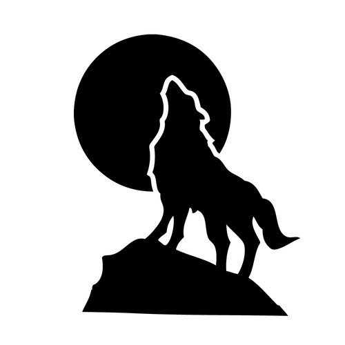 Aufkleber wolf auto - aufkleber,