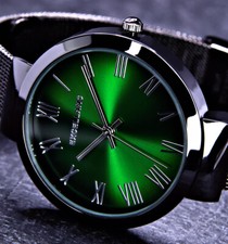 Excellanc Damen Mesh Armband Frauen Uhr Grün Schwarz