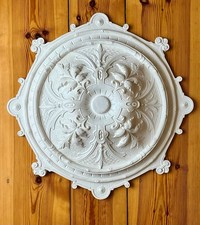 66 cm Stuck Rosette aus Gips Stuckrosette Deckenrosette Zierelement