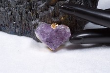 Edelstein Anhänger Amethyst zwischen ca. 2cm als Herz ohne Halskette