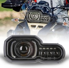 LED Motorrad Frontscheinwerfer 12V mit Angel Eyes E-MARK zugelassen für BMW F800R F800GS