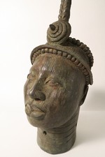 Schöner Bronze Kopf Ife