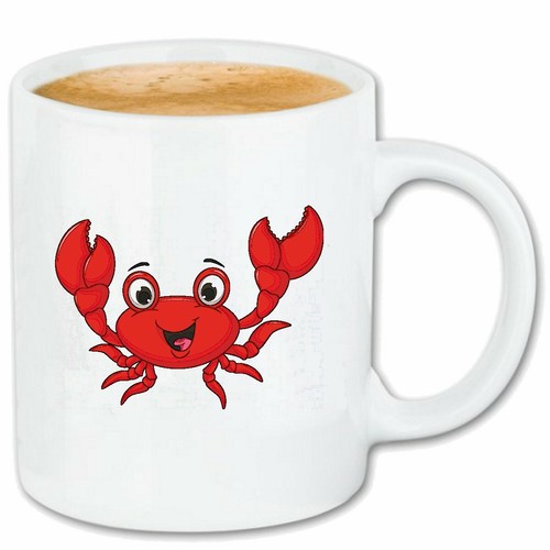 Kaffeetasse lachender krebs - kaffeetasse,