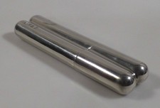 wb20/13  Zigarrenbox + Flachmann  Zinn versilbert