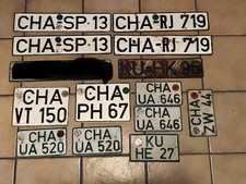 Alte bayerische Kfz-Kennzeichen Nummernschilder Auto + Traktor Cham + Kulmbach