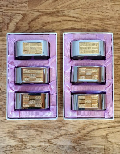 Vintage serviettenringe - 6x,